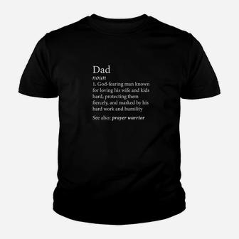 Mens Christian Dad Definition Fathers Day Shirt Kid T-Shirt - Seseable