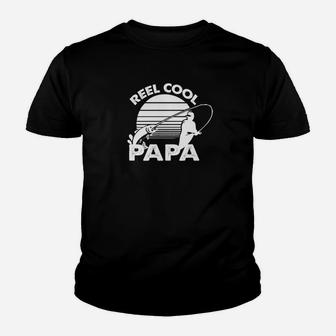 Mens Dad Grandpa Fishing Gif Reel Cool Papa Premium Kid T-Shirt - Seseable