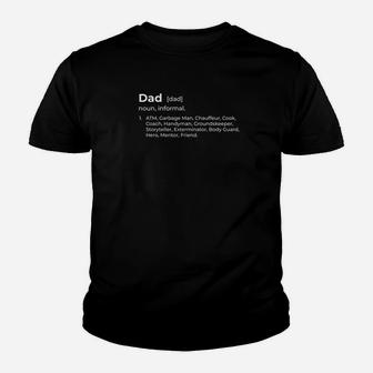 Mens Dad Noun Dictionary Atm Fathers Day Funny Premium Kid T-Shirt - Seseable