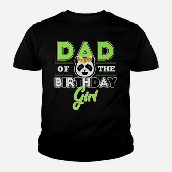 Mens Dad Of Birthday Girl Panda Lover Theme Daddy Party Kid T-Shirt - Seseable