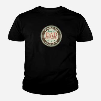 Mens Dad Of Twins Fathers Day Gift For Daddy Premium Kid T-Shirt - Seseable