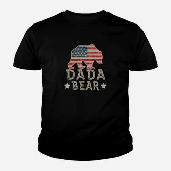 Mens Dada Bear Patriotic 4th Of July Kid T-Shirt - Seseable