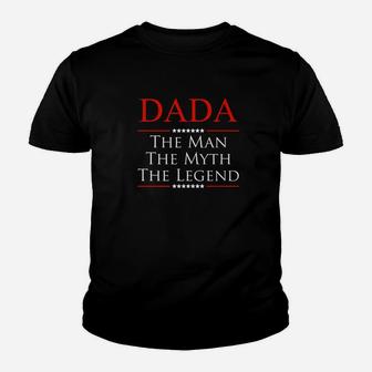 Mens Dada The Man The Myth The Legend For Grandpa Kid T-Shirt - Seseable