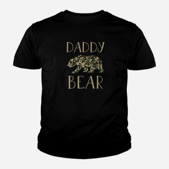 Mens Daddy Bear Camo I Family Matching Camo Kid T-Shirt - Seseable