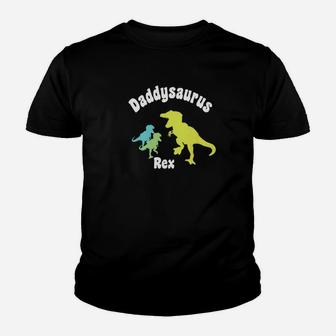 Mens Daddysaurus Rex 2 Two Kids Funny Fathers Day Gift Premium Kid T-Shirt - Seseable