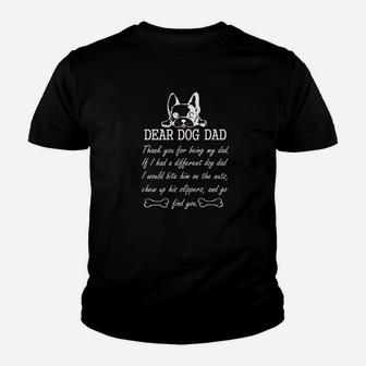 Mens Dear Dog Dad Thank You For Being My Dad Christmas Gift Premium Kid T-Shirt - Seseable