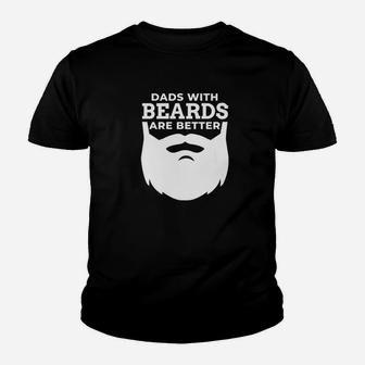 Mens Funny Beard Dad Gift For Bearded Dad Father Kid T-Shirt - Seseable