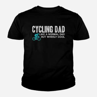 Mens Funny Cycling Dad Gift Wheely Cool Cyclist Biking T Shirt Kid T-Shirt - Seseable