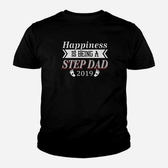 Mens Happiness Is Being A Step Dad For Fathers Day Gifts Premium Kid T-Shirt - Seseable