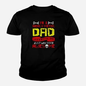 Mens Heavy Metal Dad Rock Music Lovers Fathers Day Gifts Daddy Premium Kid T-Shirt - Seseable