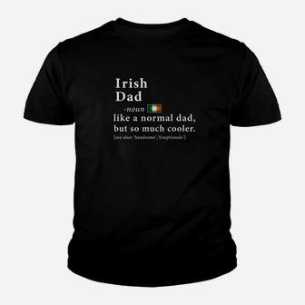 Mens Irish Dad Definition Fathers Day Gift Flag Kid T-Shirt - Seseable