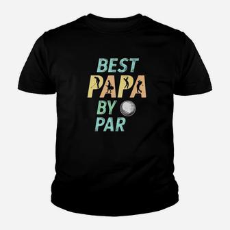 Mens Mens Golfing Best Papa By Par Funny Quote Golfer Gift Premium Kid T-Shirt - Seseable