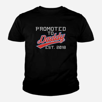 Mens Mens Promoted To Daddy Est 2018 New Dad Gift Kid T-Shirt - Seseable