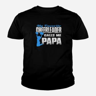 Mens My Favorite Cheerleader Calls Me Papa Cheer Papa Kid T-Shirt - Seseable
