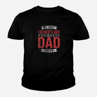 Mens My First Fathers Day As A Dad Fathers Day Gifts Kid T-Shirt - Seseable