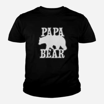 Mens Papa Bear Dad Daddy Father Fathers Day Present Kid T-Shirt | Seseable CA
