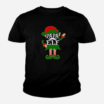 Mens Papa Elf Costume Christmas Holiday Matching Family Kid T-Shirt - Seseable
