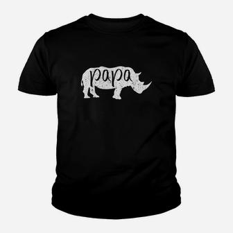 Mens Papa Rhino Rhinoceros For Rhino Lovers Kid T-Shirt - Seseable