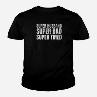 Mens Super Dad Shirt Tired Dad Funny Christmas Gifts For Dad Kid T-Shirt - Seseable