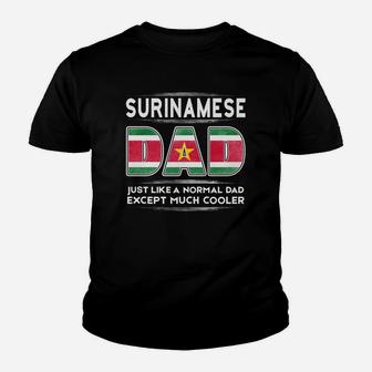 Mens Suriname Dad Is Cooler Promoted To Daddy Kid T-Shirt - Seseable