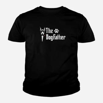 Mens The Dogfather Doberman Dog Dad Fathers Day Kid T-Shirt - Seseable