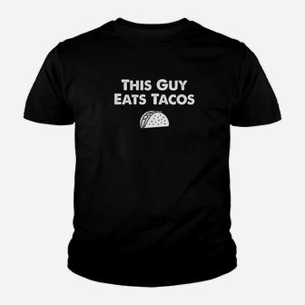 Mens This Guy Eats Tacos Taco Eating Fathers Day Premium Kid T-Shirt - Seseable