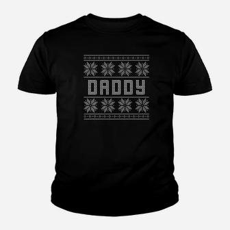 Mens Ugly Christmas Sweater For Daddy Funny Holiday Gift Kid T-Shirt - Seseable