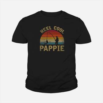 Mens Vintage Reel Cool Pappie Fish Fishing Shirt Fathers Day Gif Kid T-Shirt - Seseable