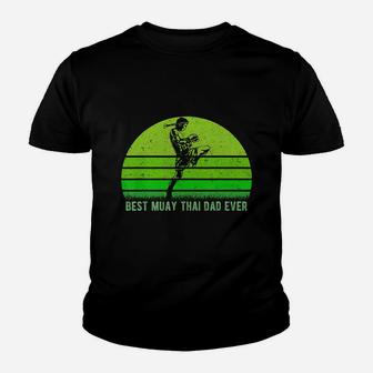Mens Vintage Retro Best Muay Thai Dad Ever Funny Dadfather's Day T-shirt Kid T-Shirt - Seseable