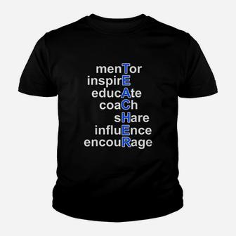 Mentor Inspire Educate Coach Teacher Kid T-Shirt - Seseable