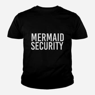 Mermaid Security Funny Beach Swimming Party Gift Kid T-Shirt - Seseable