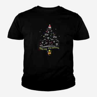Merry Christmas Tee Funny Bee Lover Christmas Tree Xmas Gift Kid T-Shirt - Seseable