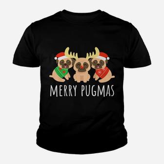 Merry Pugmas Pug Dog Funny Cute Ugly Christmas Gift Kid T-Shirt - Seseable