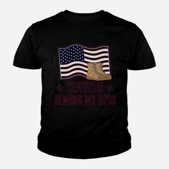 Military Daddy Always My Hero, best christmas gifts for dad Kid T-Shirt - Seseable