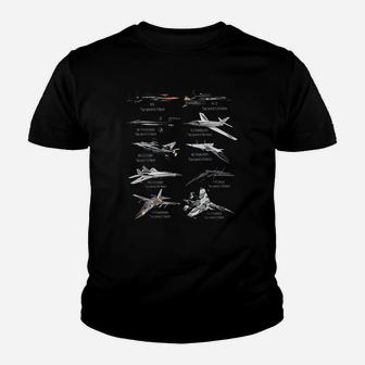 Military Fastest Jet Fighters Aircraft Plane Of The World Kid T-Shirt - Seseable
