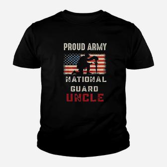 Military National Guard Usa Proud Army National Guard Uncle Kid T-Shirt - Seseable
