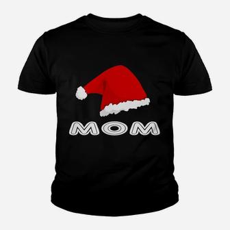 Mom Christmas Santa Hat Family Matching Pajama Mama Kid T-Shirt - Seseable