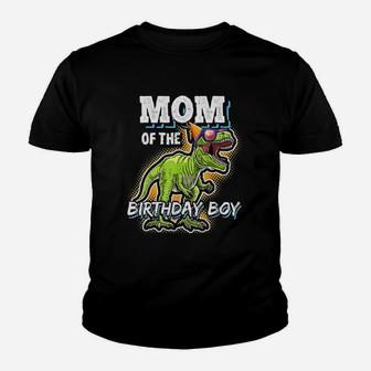 Mom Of The Birthday Boy Matching Family Dinosaur Birthday Kid T-Shirt - Seseable