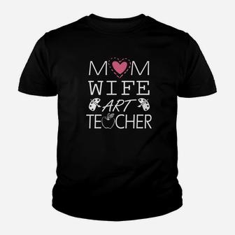 Mom Wife Art Teacher Simple Art Mothers Day Kid T-Shirt - Seseable