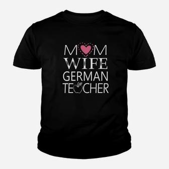 Mom Wife German Teacher Simple Art Kid T-Shirt - Seseable