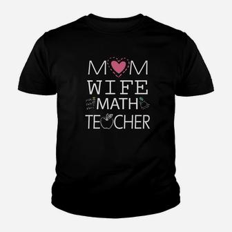 Mom Wife Math Teacher Simple Art Kid T-Shirt - Seseable