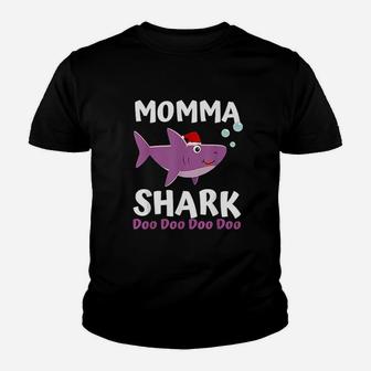 Momma Shark Christmas Cute Gifts For Mom Kid T-Shirt - Seseable