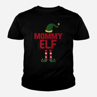 Mommy Elf Christmas Season Dad Mom Matching Pajama Kid T-Shirt - Seseable
