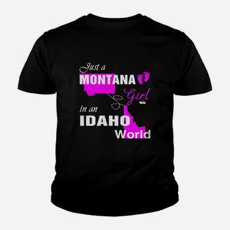 Montana Girl In Idaho Shirts,montana Girl Tshirt,idaho Girl T-shirt,idaho Girl Tshirt,montana Girl In Idaho Shirts,idaho Girl Hoodie Kid T-Shirt - Seseable