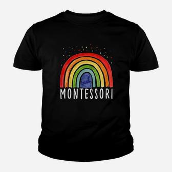 Montessori Rainbow Montessori Teachers Day Teacher Lover Kid T-Shirt