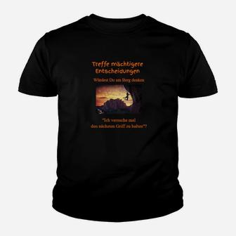 Motivations-Kinder Tshirt: Sonnenuntergang & Spruch Treffe mächtigere Entscheidungen - Seseable