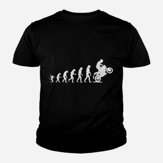 Motor Riders For Motorcycle Rider Evolution Wheelie Stunts Kid T-Shirt - Seseable