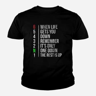 Motorbike Motorcycle Gears When Life Gets You Down Kid T-Shirt - Seseable