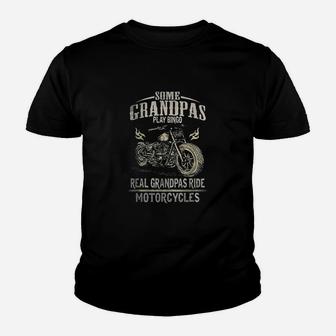 Motorcycle Real Grandpas Ride Motorcycles Kid T-Shirt - Seseable