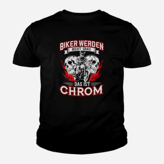 Motorrad Chopper Biker Bikerin Chrom Kinder T-Shirt - Seseable